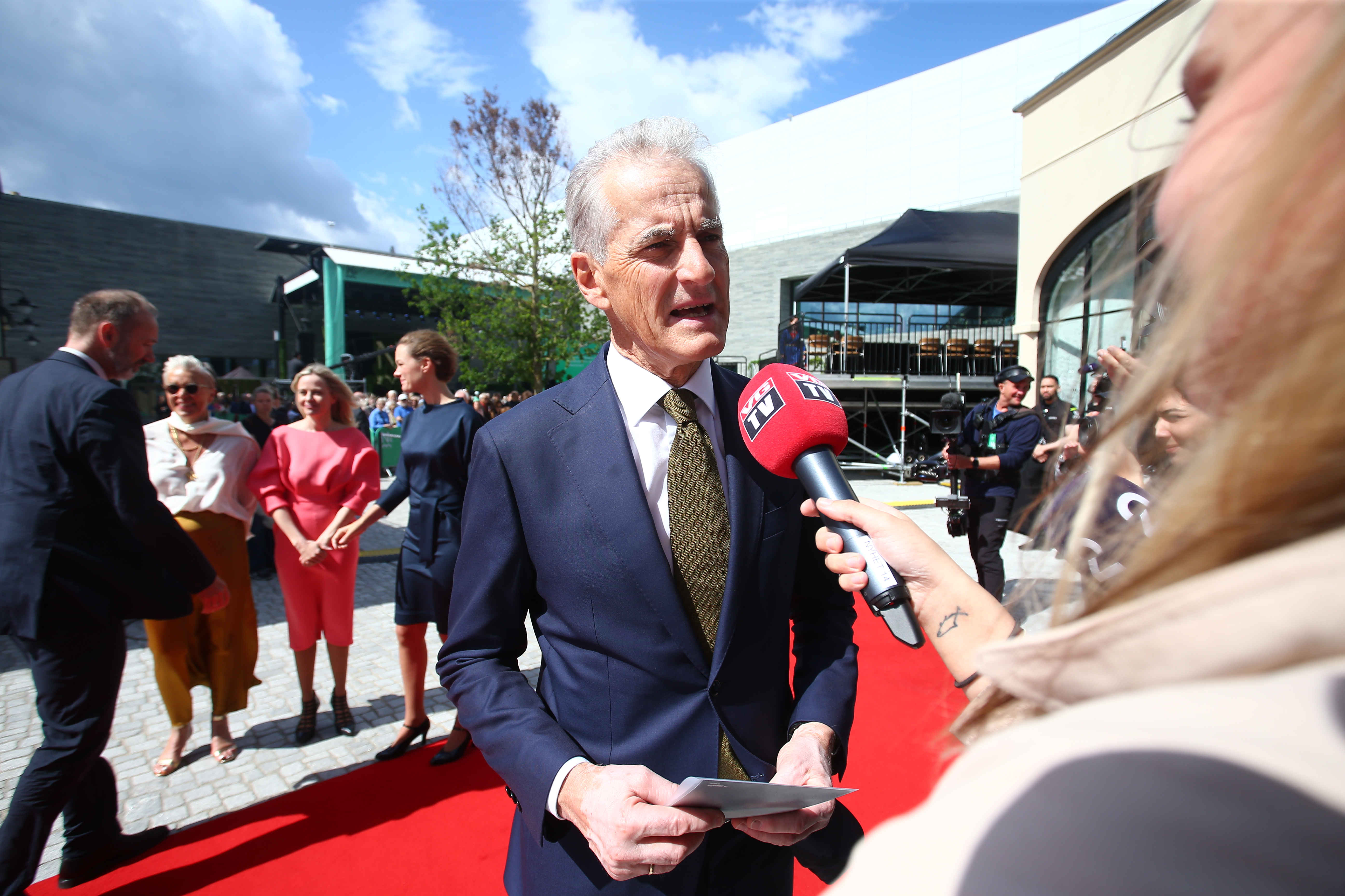 TV-intervju på rød løper